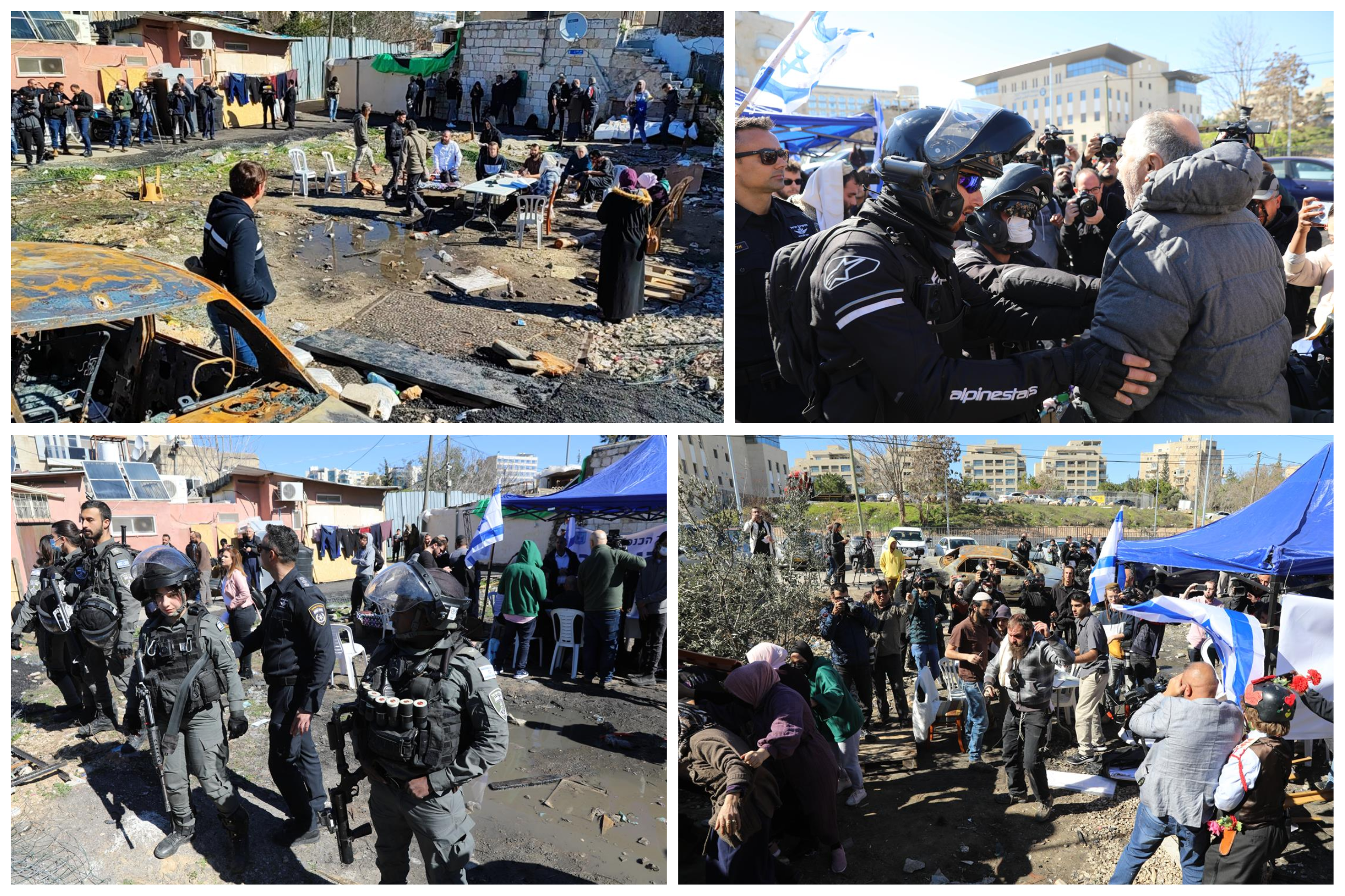 الاحتلال ومستوطنوه يعتدون على الأهالي والمتضامنين في حي الشيخ جراح اليوم (عدسة: وفا)