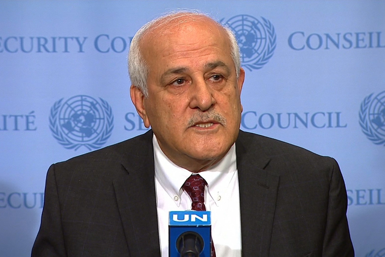 المندوب الدائم لدولة فلسطين لدى الأمم المتحدة رياض منصور