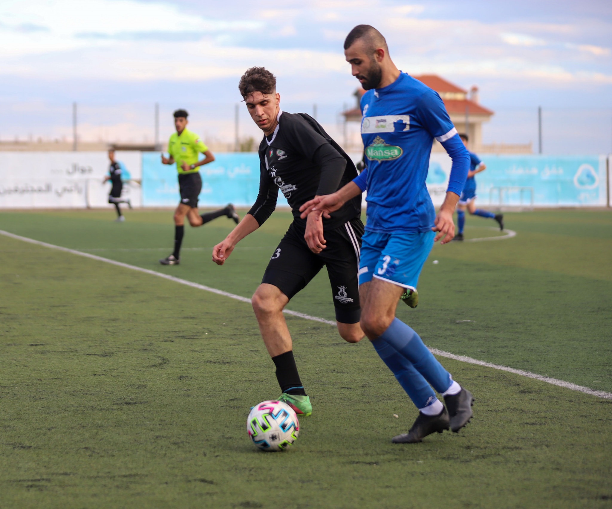 جانب من مباراة ناديي جنين والخضر