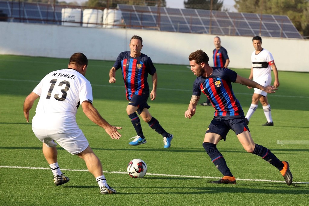 جانب من المباراة (تصوير: أحمد مزهر/وفا)