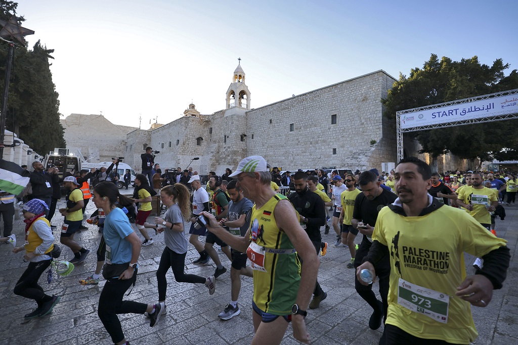 جانب من الماراثون (تصوير: أ ف ب