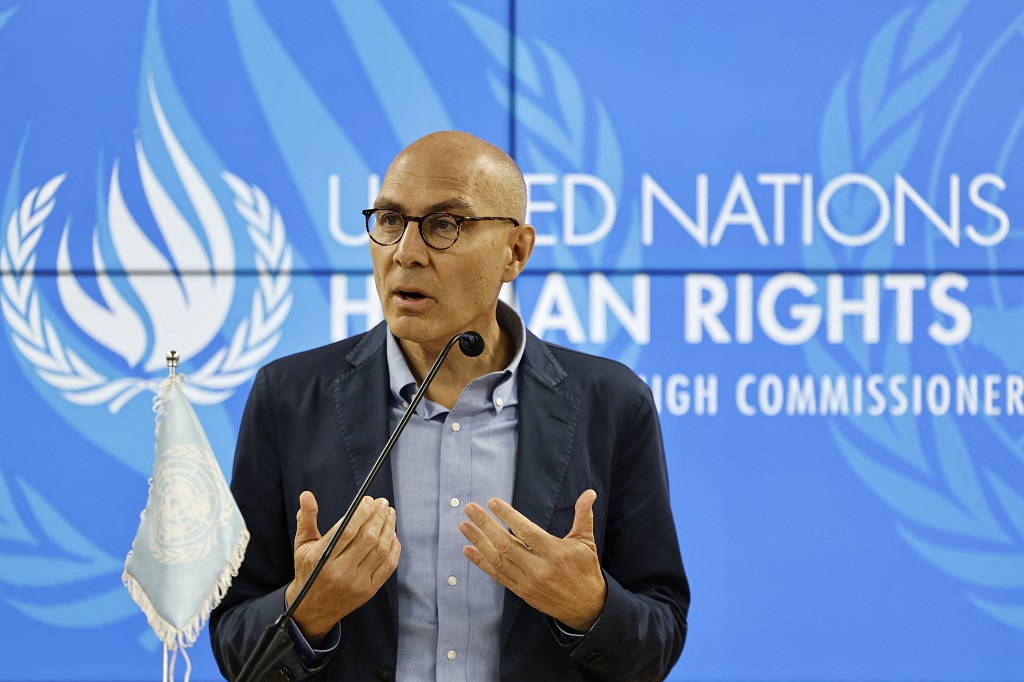 جانب من المؤتمر الصحفي (تصوير: أ ف ب)