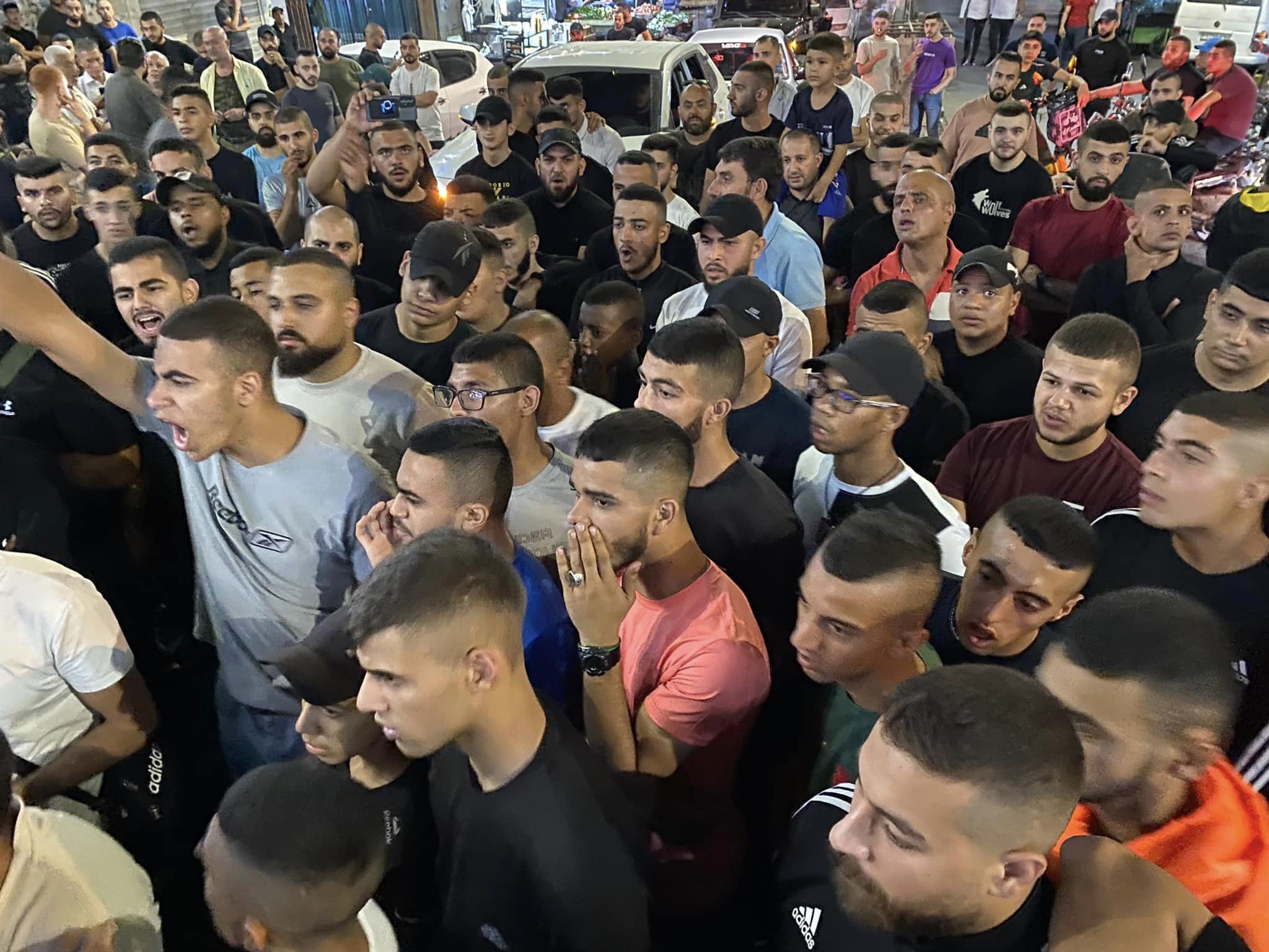 جانب من التظاهرات (تصوير: ثائر أبو بكر/وفا)