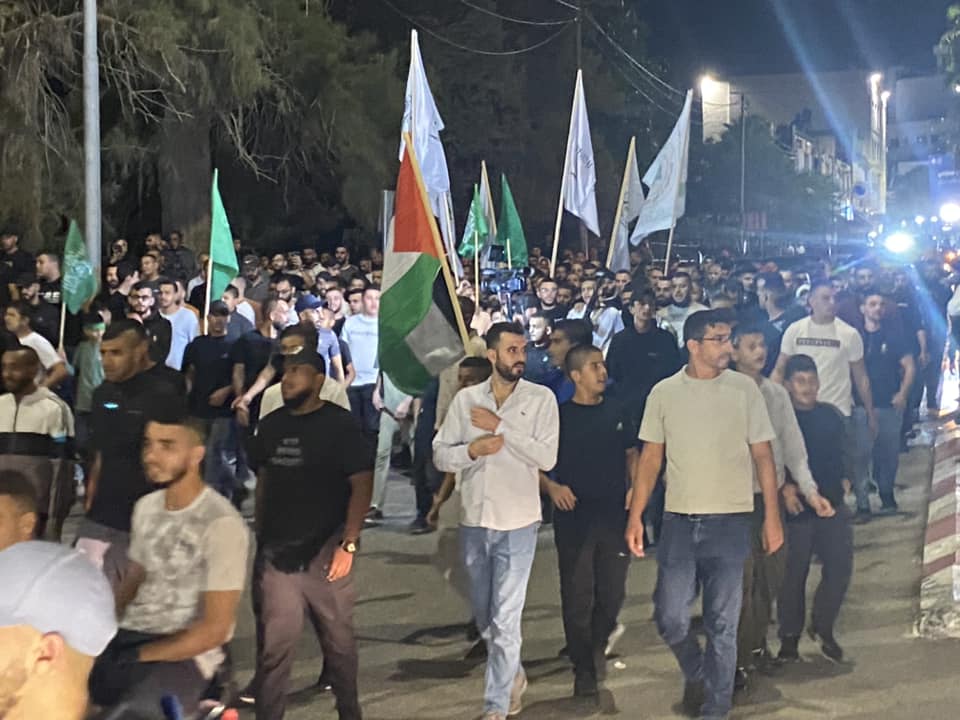 جانب من المسيرة (عدسة: ثائر أبو بكر "وفا")