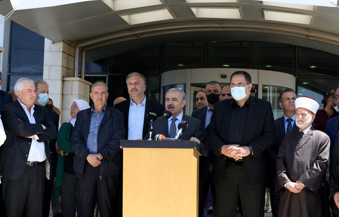 جانب من الوقة الاحتجاجية (عدسة: مصطفى أبو دية/وفا)