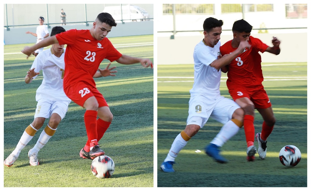 لقطتان من المباراة