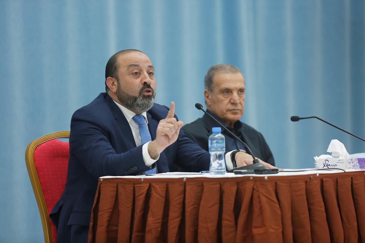 جانب من المؤتمر الصحفي (تصوير: محمد أبو زيد/وفا)