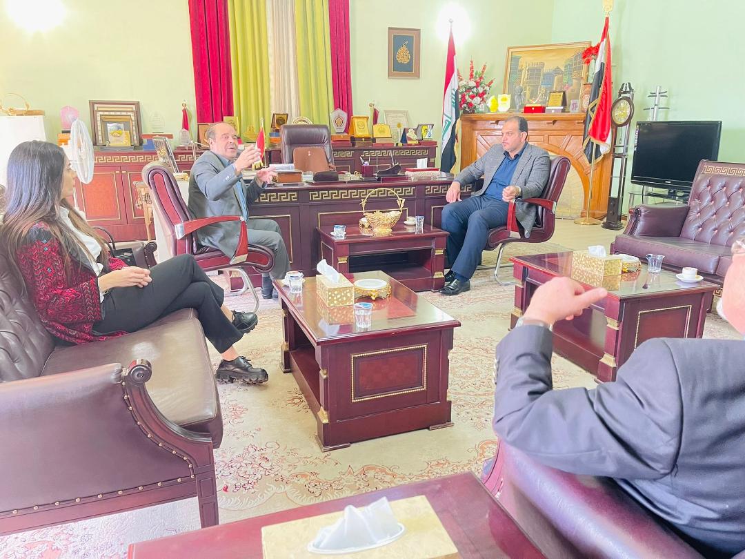 الوفد الفلسطيني في بيت الحكمة ببغداد