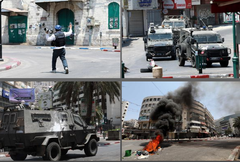 جانب من اقتحام سابق للبلدة القديمة بمدينة نابلس (تصوير:وفا)