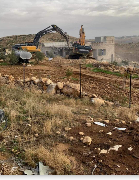 المنزل المهدم شرق يطا 