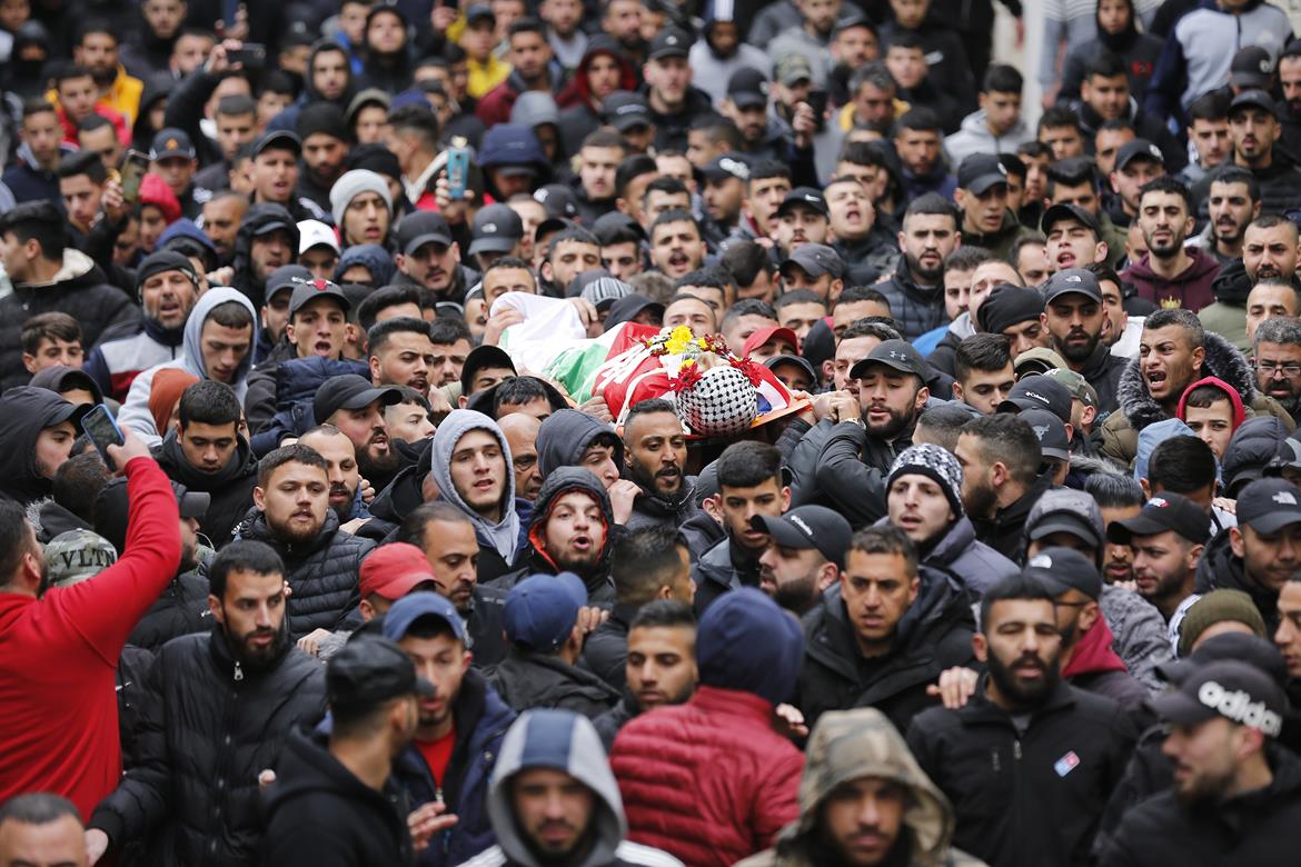 جانب من تشييع جثمان الشهيد علاء شحام (عدسة: محمد أبو زيد/وفا)