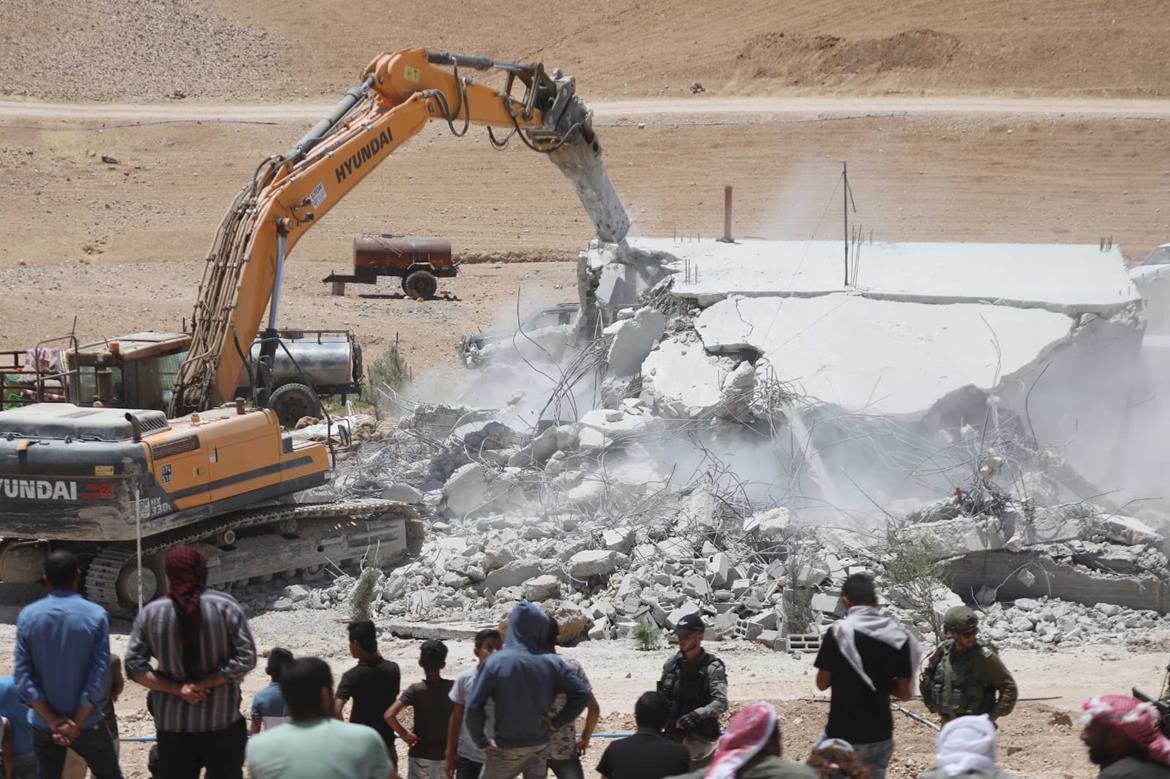 خلال عمليات الهدم في مسافر يطا جنوب الخليل