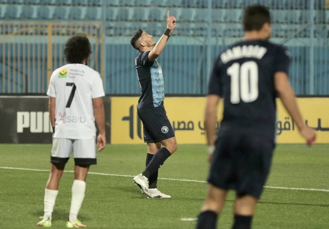 وادي يحتفل بتسجيله الثنائية في مرمى "طلائع الجيش"