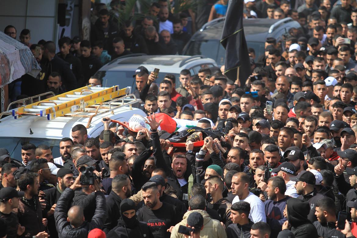 تشييع جثماني الشهيدين الحصري ونجم في جنين (عدسة: عدي دعيبس/وفا)