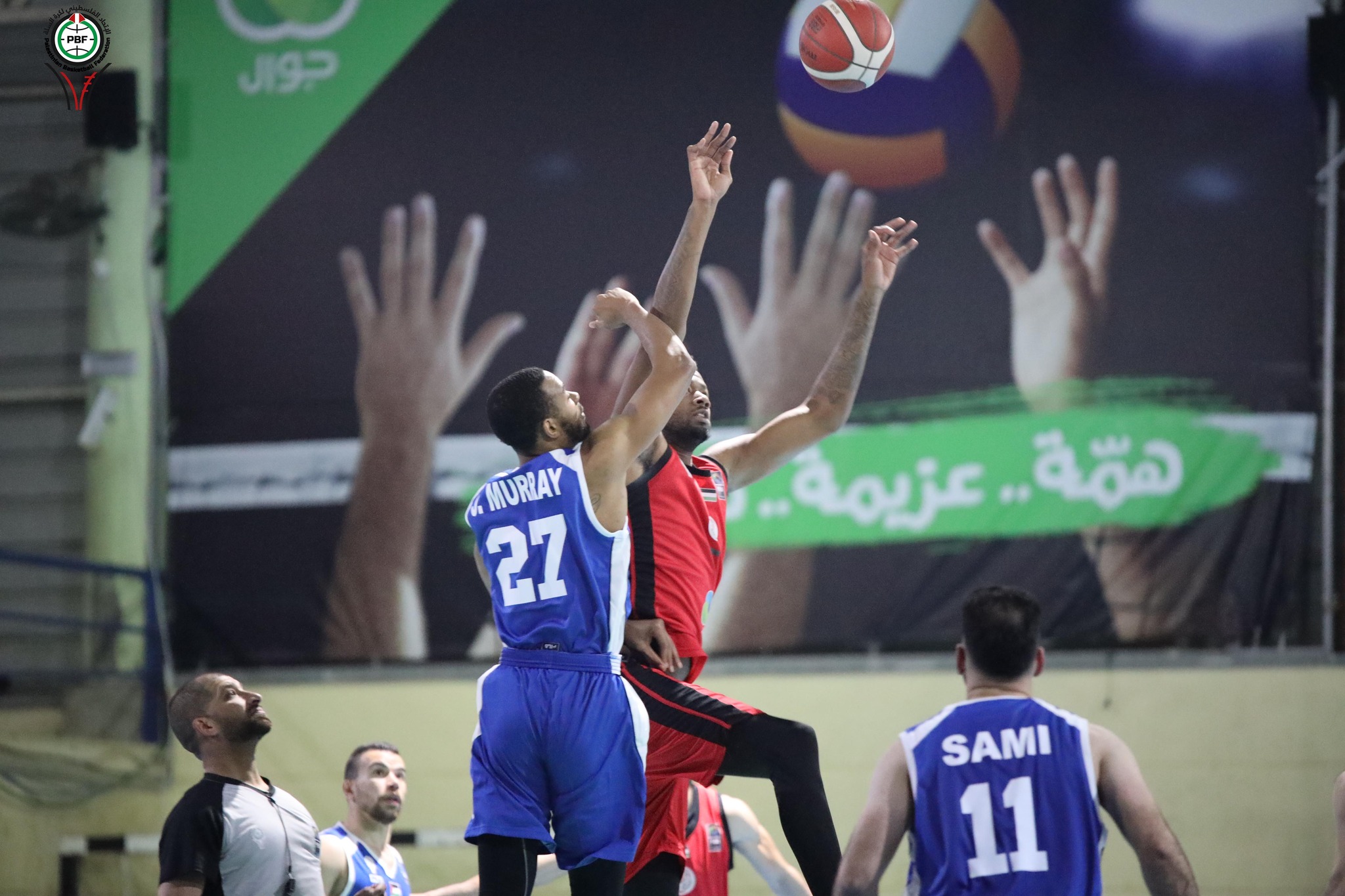 جانب من لقاء مركز شباب قلنديا و"العمل الكاثوليكي" على صالة ماجد أسعد في البيرة