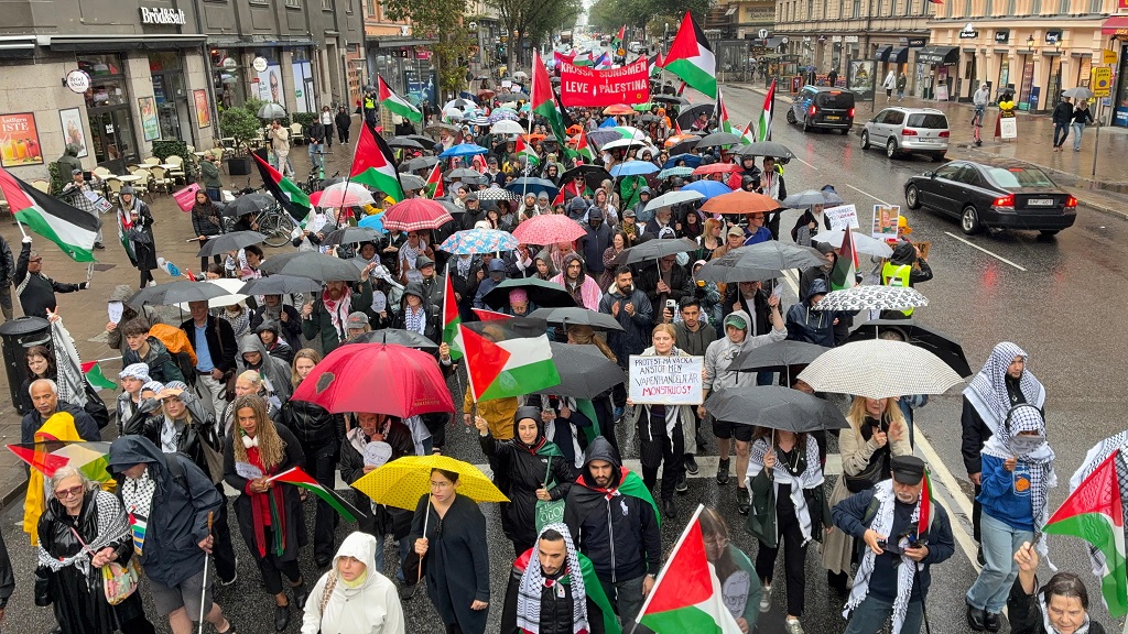 جانب من التظاهرة (الأناضول)