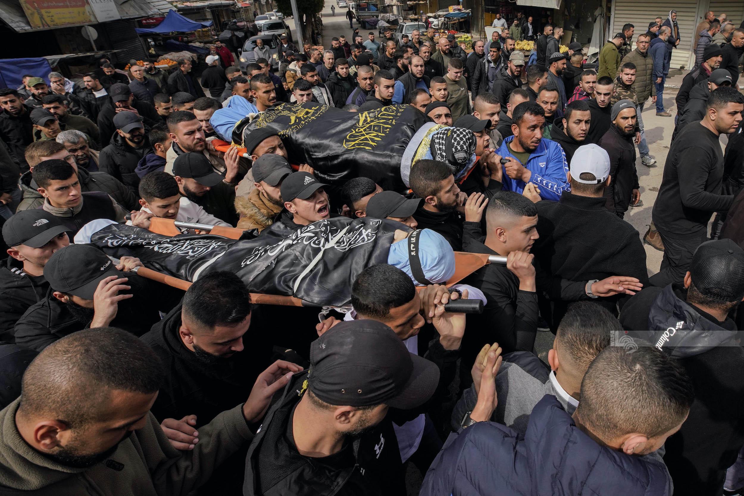 جانب من تشييع الشهيدين حنون وجردات (عدسة: محمد منصور/وفا)