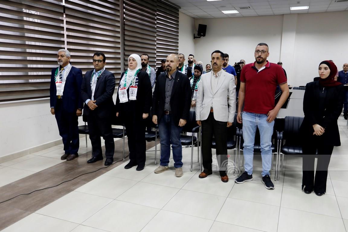 خلال إطلاق الحملة (تصوير: محمد نوفل/ وفا)