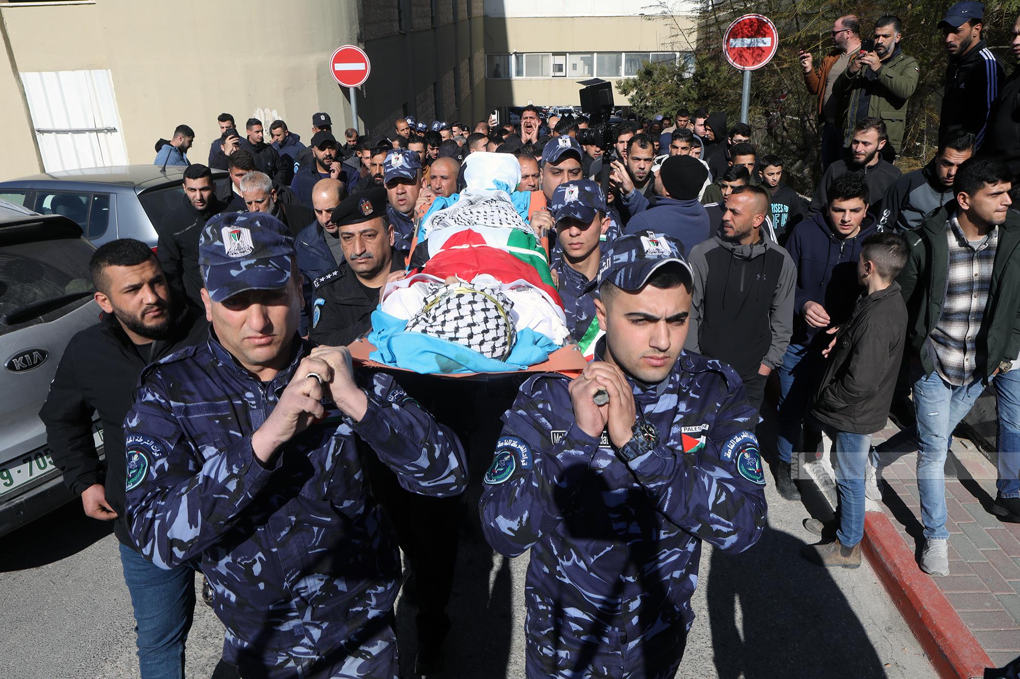 جانب من تشييع جثمان الشهيد محمد جوابرة (تصوير: مشهور وحواح/ وفا)