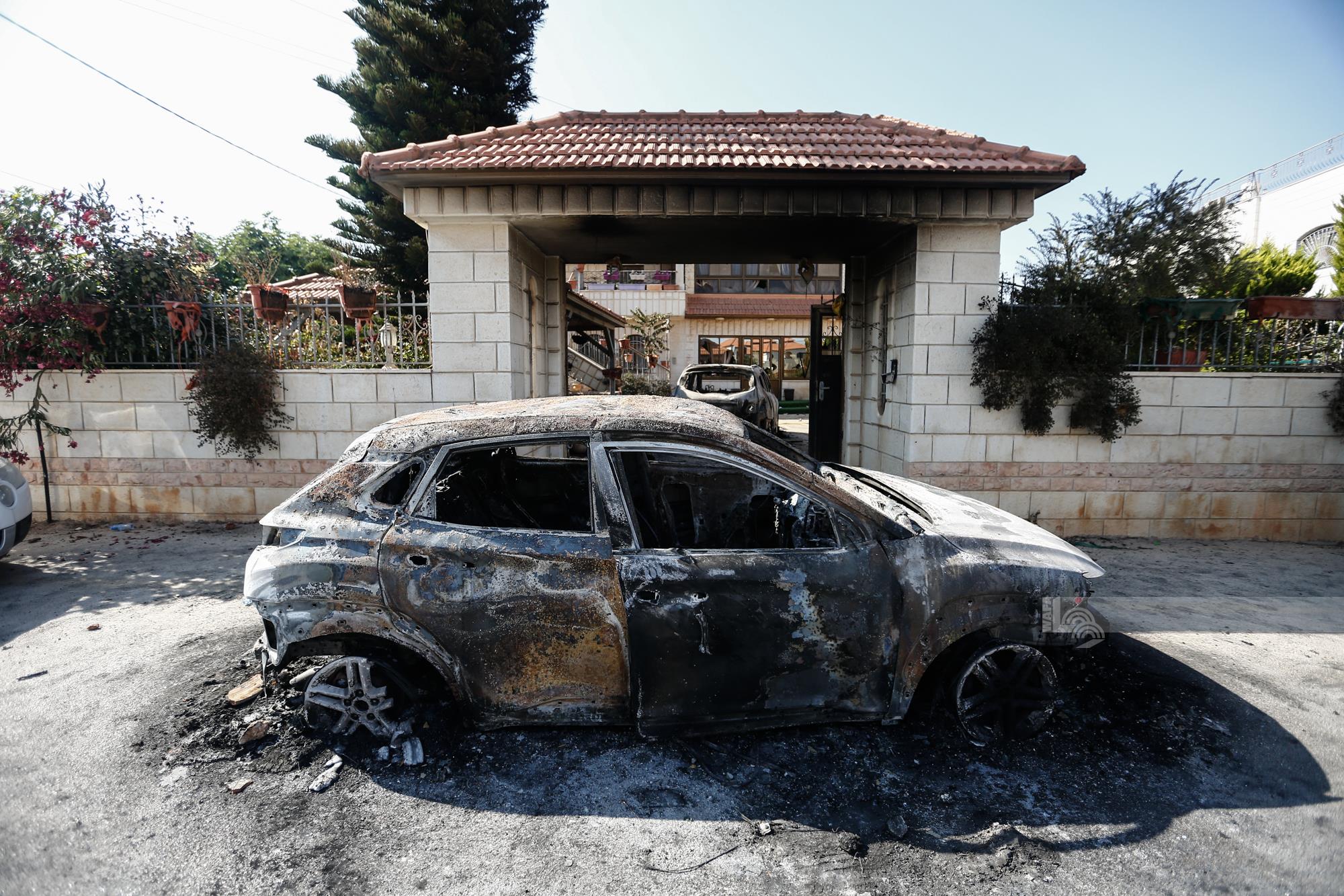 أضرار في ممتلكات المواطنين جراء عدوان المستعمرين على بلدة ترمسعيا شمال شرق رام الله- أرشيف "وفا"