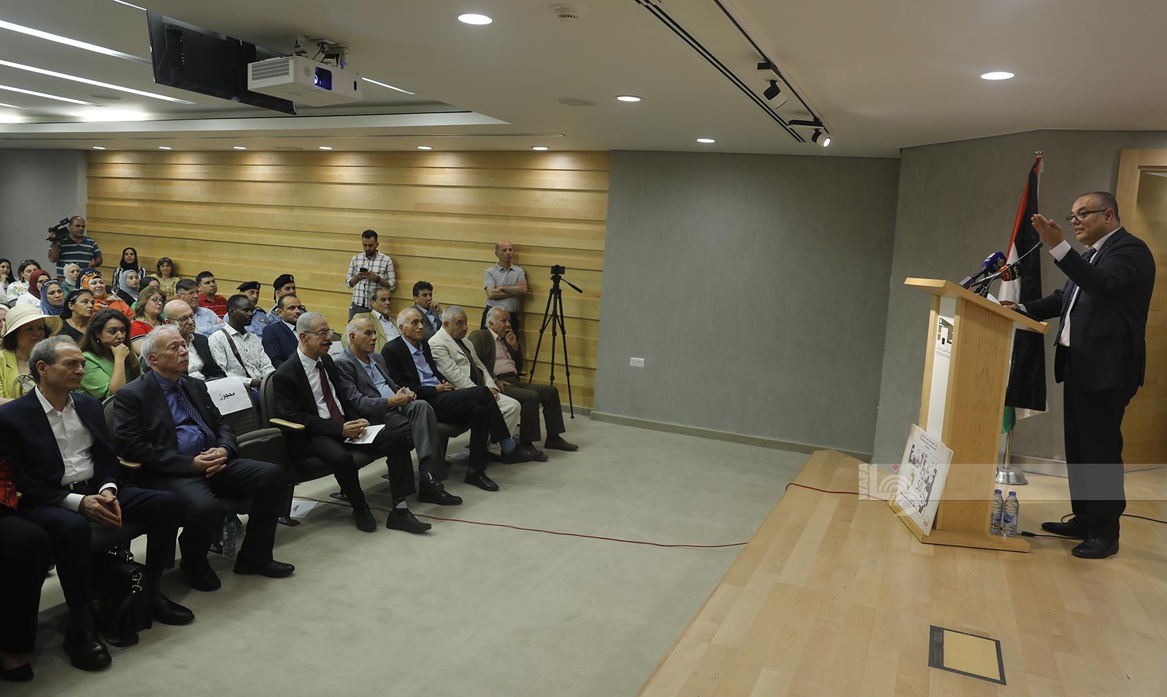 من إطلاق فعاليات الملتقى. (تصوير حذيفة سرور/وفا)
