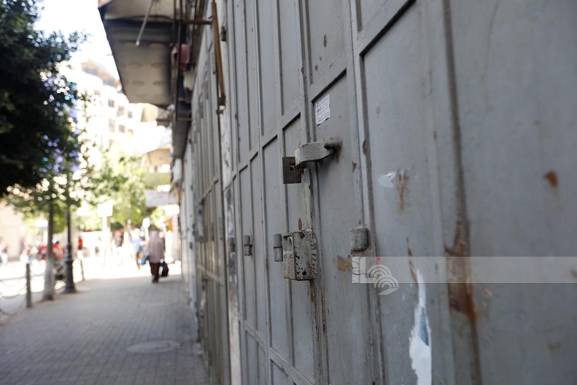 الإضراب يعم رام الله والبيرة (عدسة: شروق زيد/وفا) 