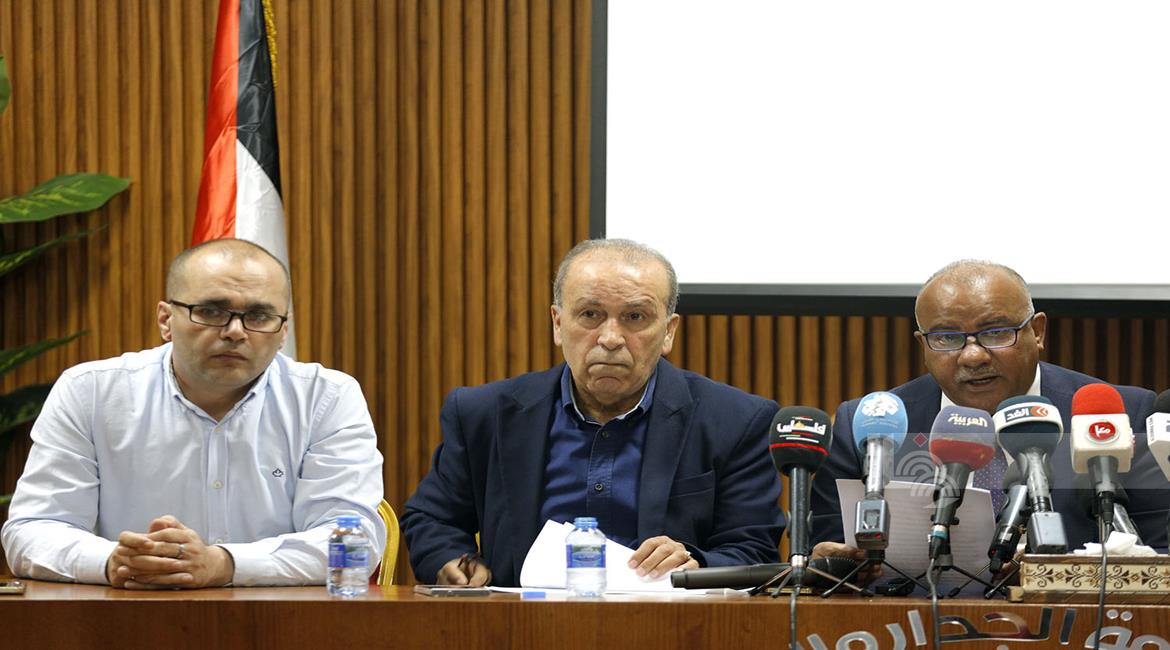 صورة من المؤتمر الصحفي/ تصوير: تامر بانا