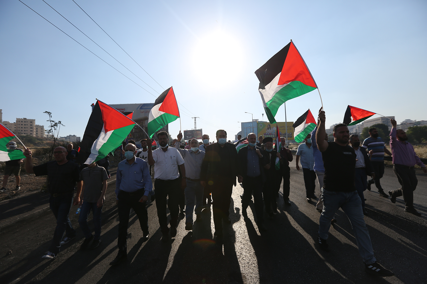 جانب من المسيرة (عدسة: حمزة شلش/وفا)