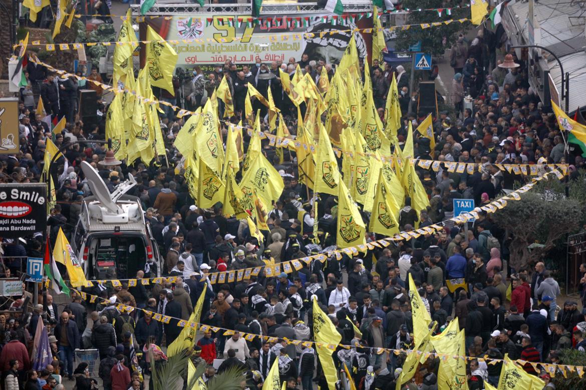 جماهير شعبنا تحيي الذكرى الـ 57 لانطلاقة الثورة الفلسطينية (عدسة: تامر بانا/وفا)