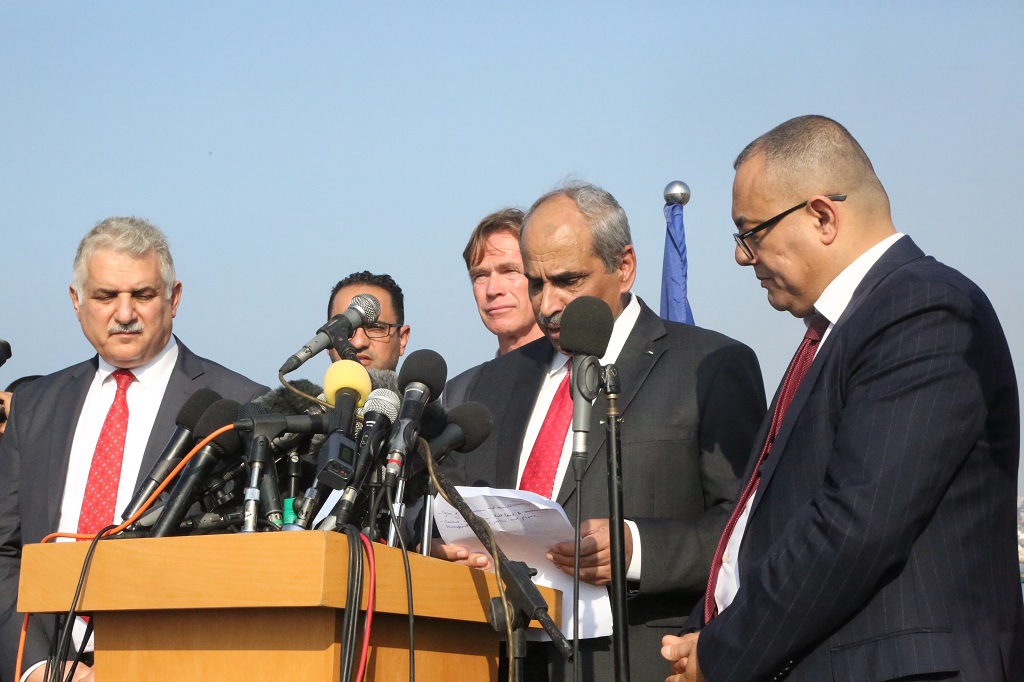 جانب من المؤتمر الصحفي (عدسة: خضر الزعنون/وفا)