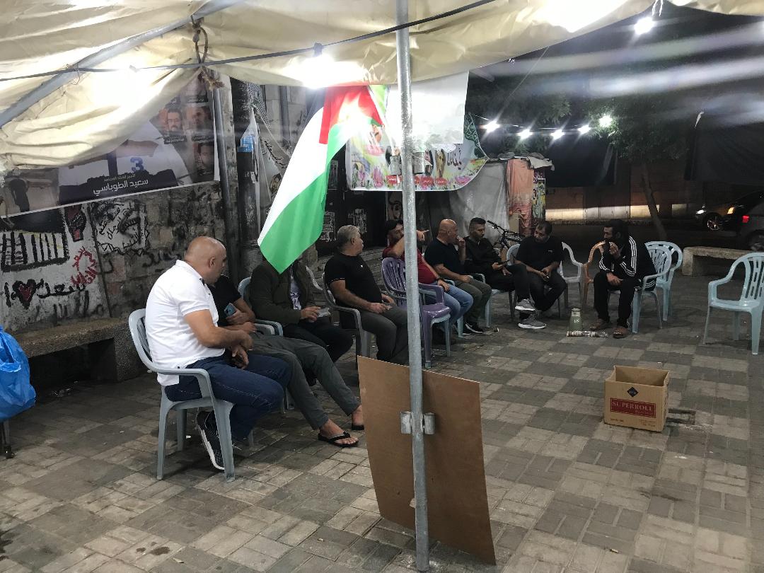 جانب من الاعتصام - عدسة: ثائر أبو بكر "وفا"