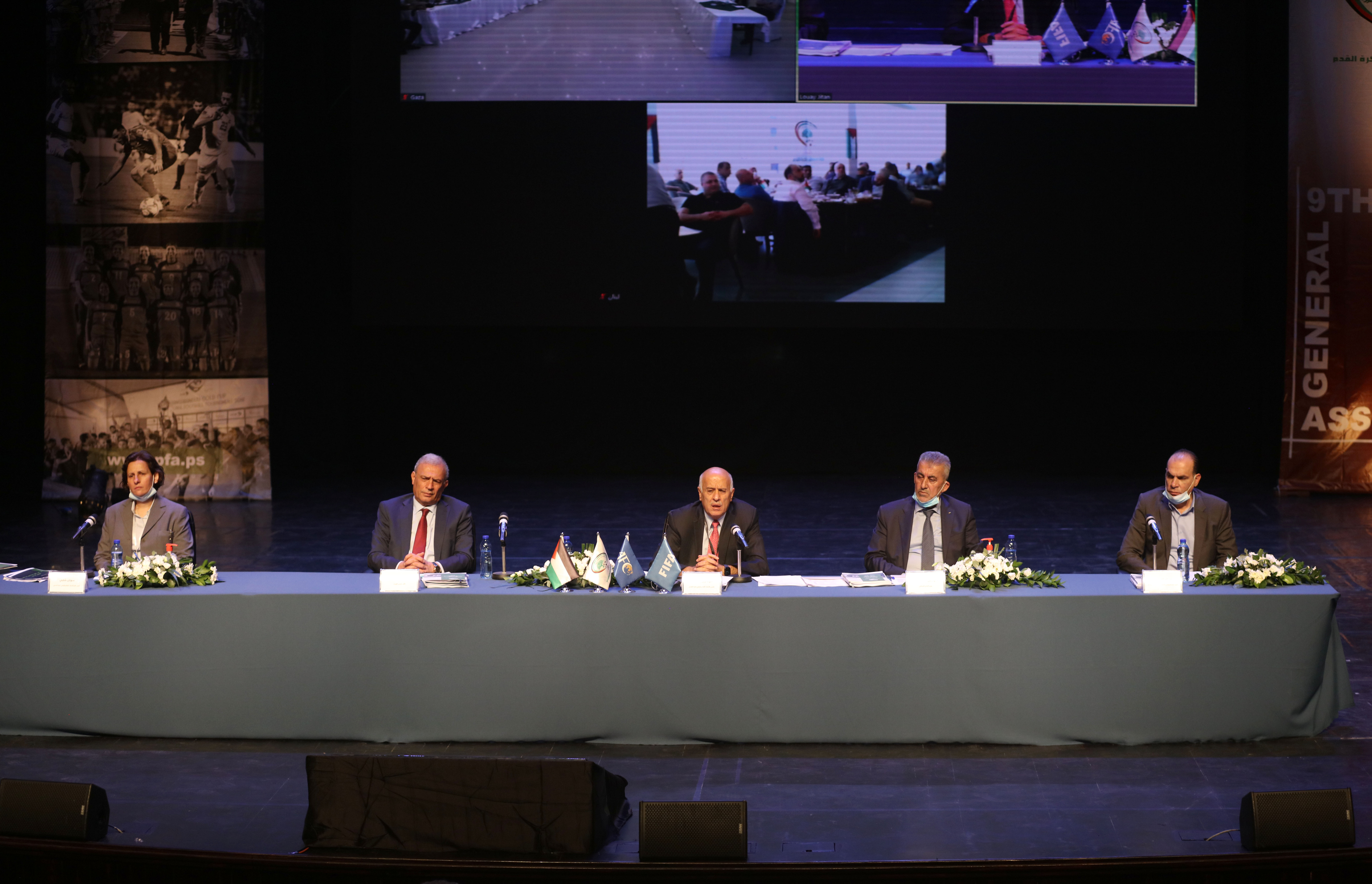 انطلاق أعمال اجتماع الجمعية العمومية التاسع للاتحاد الفلسطيني لكرة القدم (عدسة: شروق زيد/وفا)