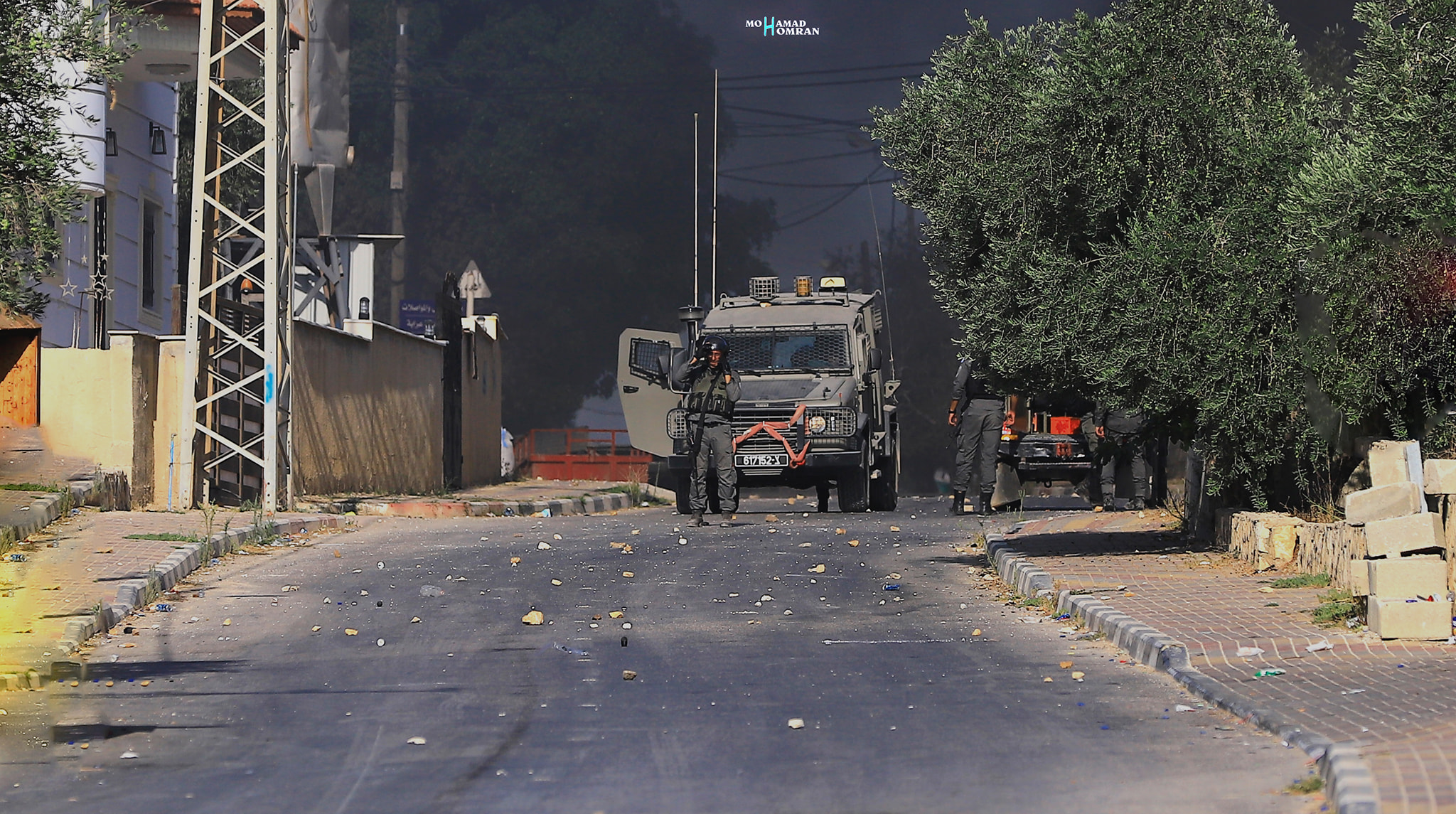 جانب من المواجهات مع قوات الاحتلال في بلدة عرابة (صورة محمد حمران)