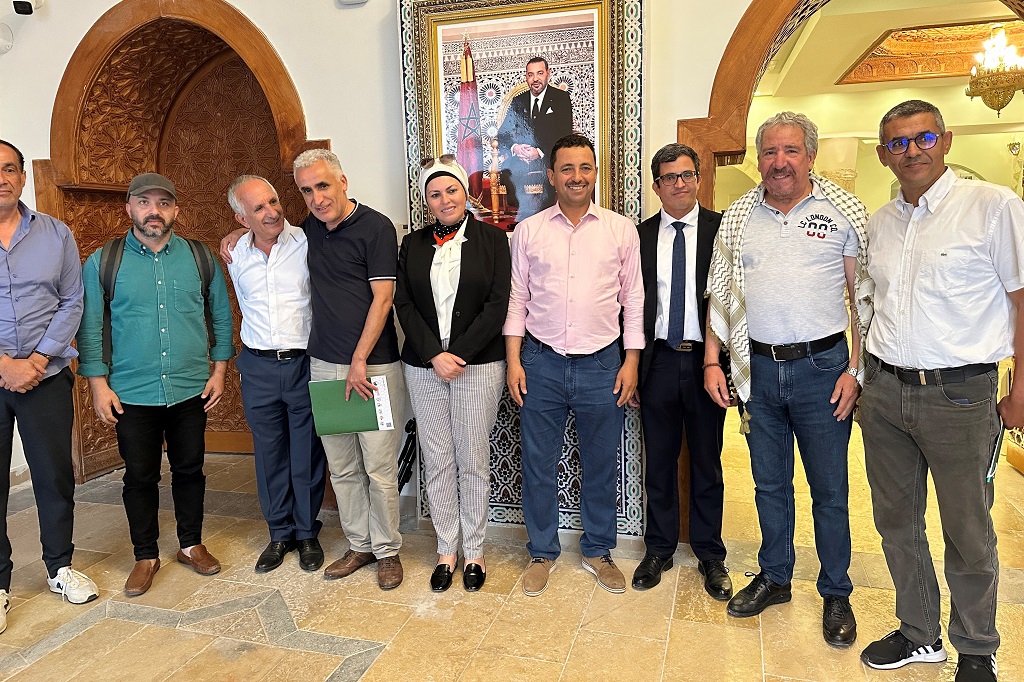 جانب من زيارة الوفد إلى بيت المغرب في مدينة القدس 