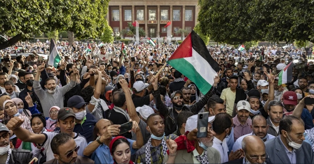 جانب من المظاهرات 