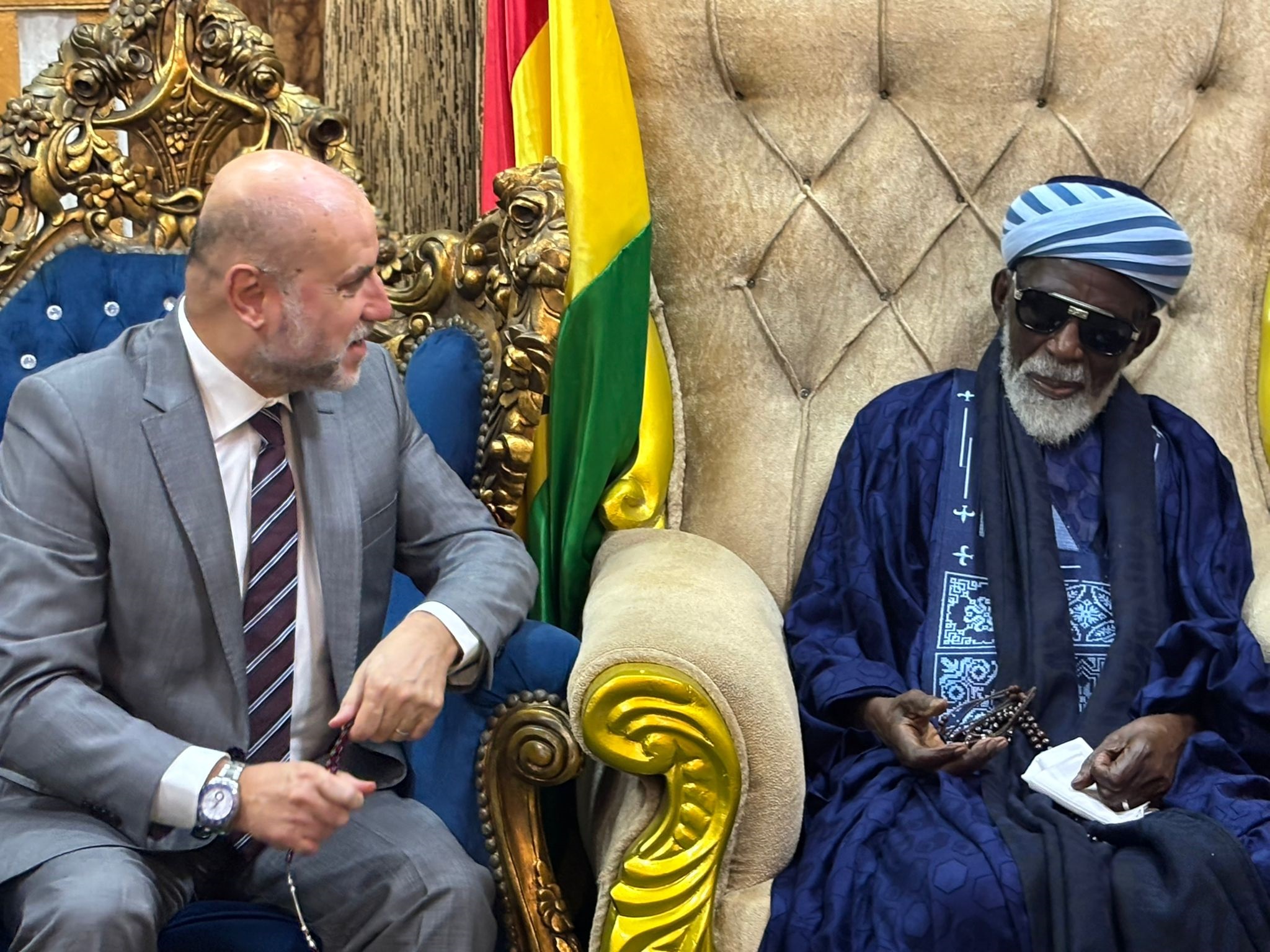 جانب من زيارة الهباش للإمام الأكبر لمسلمي غانا