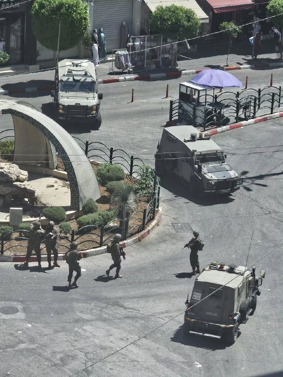 جانب من اقتحام الاحتلال وسط الخليل وقمع فعالية 